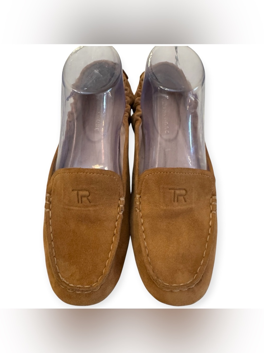 Taryn Rose Kristine Cognac Suede Driving Loafers 9B EU 39